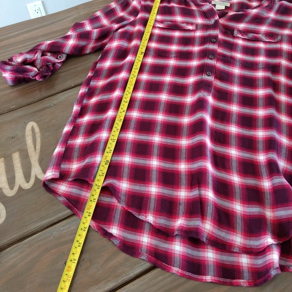 Lucky Brand Plaid Flannel Tunic - Picture 3 of 5